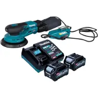 Makita BO 002 CGD201 Accuschuurmachine 40 V max. 150 mm 5,0 mm slag Borstelloos + 2x accu 2,5 Ah + lader