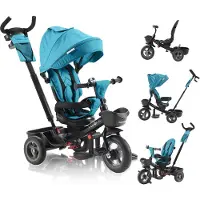FableKids Driewieler 5in1 Kinderdriewieler Kinderen Stuurfiets Baby Wandelwagen