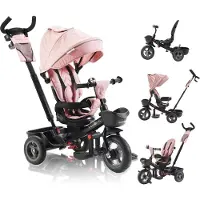 FableKids Driewieler 5in1 Kinderdriewieler Kinderen Stuurfiets Baby Wandelwagen