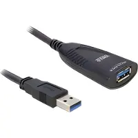 DeLOCK actieve USB naar USB verlengkabel - USB3.0 - tot 0,9A - 5 meter