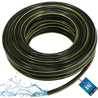 KOTARBAU Tuinslang, PVC, 30 m, Zwart Geel, 1 Inch, Versterkte Tuinslang, Waterslang Voor Tuin, Flexibel Duurzaam, 4-Lagen, Bewateringsslang, Tuinbewateringsslang