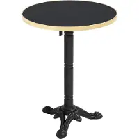 Oviala - Ronde eettafel 60 cm kantelbaar zwart/goud en zwarte poot - Montmartre