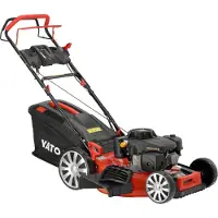 YATO Benzine Grasmaaier Zelfrijdend - 224 cc Loncin Motor (4.5 kW / 6.1 PK) - Maaibreedte 56 cm - 4-in-1 Functie met Mulching - 62L Opvangzak