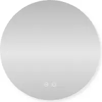 Sensahome - Ronde Badkamerspiegel Frameloos met LED Verlichting - Dimbaar - Anti-Condens - 2700K/4500K/6400K - Warm/Neutraal/Koud Wit - 60CM