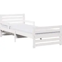 vidaXL Bedframe met uitklapbare matras met hoofdeinde Wit 80 x 200 cm