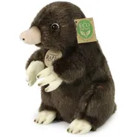 Rappa ECO knuffel mol 21 cm - realistische knuffel van recyclede PET flessen - bruin creme