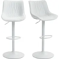 HOMCOM Barkruk - Polyurethaan - 47,5x54x110cm - Wit