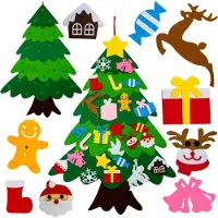 Zolta - Filten Kerstboom - Met Decoraties - Kinderen - 26 Elementen - DIY