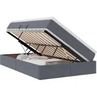 vidaXL Opbergbed met matras Donkergrijs 120 x 200 cm Fluweel