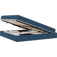 vidaXL Opbergbed met matras met opslag Blauw 200 x 200 cm Polyester