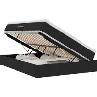 vidaXL Opslag bed met matras met opslag Zwart 140 x 190 cm Polyester