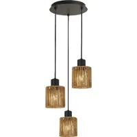 Toolight App1820-3Cpr Hanglamp - Zwart - 30X30X21,5Cm