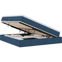 vidaXL Opslag bed met matras met opslag Blauw 160 x 200 cm Polyester