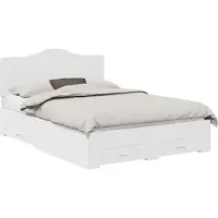 vidaXL Bedframe met lade met hoofdeinde Wit 140 x 190 cm Bewerkt hout