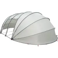 vidaXL Pool Tent Dome Grijs 640 x 432 x 205 cm