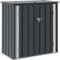 vidaXL Tuinopslagdoos, zwart, 101,5 x 57 x 100,5 cm, staal