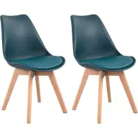 Happy Garden Set van 2 blauwe NORA Scandinavische stoelen met kussen