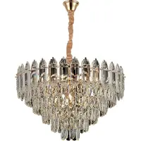 Toolight Hanglamp Met Kristallen G057-cp 50cm Gold