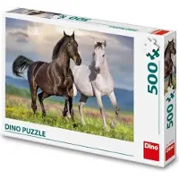 Dino Bikes Puzzel: Verliefde paarden, 500 stukjes