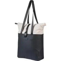 Basil Vive - Enkele fietstas - 15-20 Liter - Waterdicht - Reflectie details - Gerecycled materiaal - MIK Hooks - Incl. laptopvak - wit/zwart