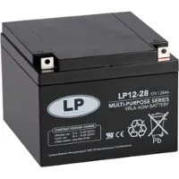 Landport LP12-28 VRLA AGM Loodaccu (12V, 28 Ah, T3 terminal)