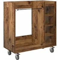 vidaXL Golfkast met wiel Effen Oudhout 90 x 45 x 98 cm