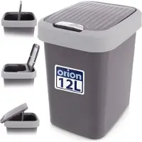 Orion Prullenbak Plastic Grijs 12 l - Afvalmand - Afvalemmer