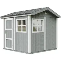 Timbela M913-CAVERN STEEL - LP SmartSide Tuinhuis op houtbasis - 5,9 m² - 250x294xH252 cm - met vloer en verf