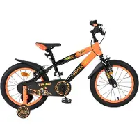 Volare Strike Kinderfiets - Jongens - 16 inch - Zwart Oranje - Twee Handremmen