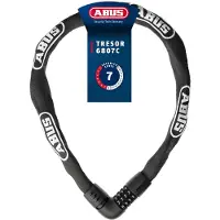 ABUS Fietsslot Kettingslot - Tresor 6807C - Security level 7 - zwart - 85 cm - Geschikt voor elektrische fietsen en stadsfietsen