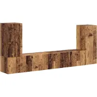 vidaXL Tv-meubelset 4 st Oud Hout Bewerkt hout