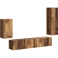 vidaXL Tv-meubelset 4 st Oudhout Bewerkt hout