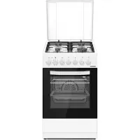 Heinner HFSC-S65MIXF-WH Gasfornuis – 43 L – 4 Branders – Elektrische Oven – Elektrische Ontsteking – Grill & Ventilatie – 6 Functies – Wit – 5 Jaar Garantie