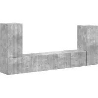 vidaXL Tv-meubelset 4 st Beton Grijs Bewerkt hout