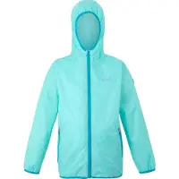 Regatta Groot Buitenshuis Kinderen/Kinderen Lever II Packaway Rain Jacket (Aruba Blauw/Exotische Pluim)