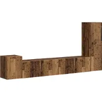 vidaXL Tv-meubelset 3 st Oudhout Bewerkt hout