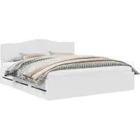 vidaXL Bedframe met lade met opslag Wit 180 x 200 cm Ingenieurshout