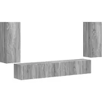vidaXL Tv-meubelset 4 st Grijs Sonoma Bewerkt hout