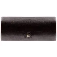 WITTCHEN Da Vinci Collectie - Leren Brillenkoker - Bruin - Luxe Volnerf Leer - Druksluiting