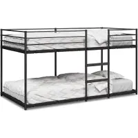 vidaXL Stapelbed zonder matras, zwart, 100x200 cm, staal