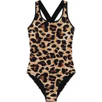 Protest badpak PRTADINDA JR beige/bruin Meisjes Polyester Panterprint - maat 176