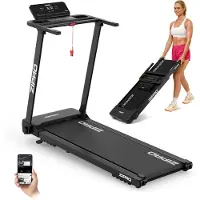 Zipro Forma - Loopband Inklapbaar met Helling - 1-12 km/h Elektrisch - LED-Display - 12 Programma’s - Bluetooth App - Treadmill voor Thuis - Inklapbare met Hellingfunctie - Zwart