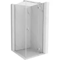 Mexen Mist-H T douchecabine rechts openslaand 80 x 80 , transparant, chroom - 8A5T-080-080-01-00-P