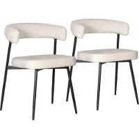 Happy Garden Set van 2 stoffen stoelen THEA in beige
