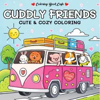 Rebo Productions Cuddly Friends - Cozy kleurboek voor volwassenen - Schattige dieren en knusse scènes