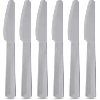 Orion Tafelmessen Plastic Grijs 6 stuks - Tafelmessenset - Messen