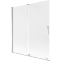 Mexen Velar badwand scherm 2-delig schuifbaar 150 x 150 cm, ijs, chroom - 896-150-000-31-01