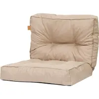 Blomster – Gewatteerd tuinkussen voor tuinstoel en fauteuil – Waterafstotend – Beige