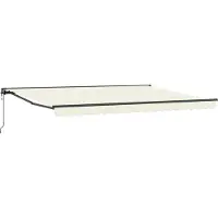 vidaXL Zonnescherm Frame Crème 450 × 300 cm Polyester met PU-coating