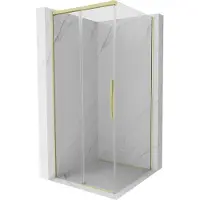 Mexen Rox douchecabine schuifdeur 95 x 95 , transparant, goud geborsteld - 8C2-095-095-55-00